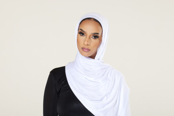 Jersey Instant Hijab - Ice White - Image 2