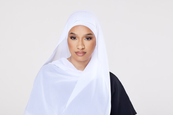 Chiffon Instant Hijab - Frost White